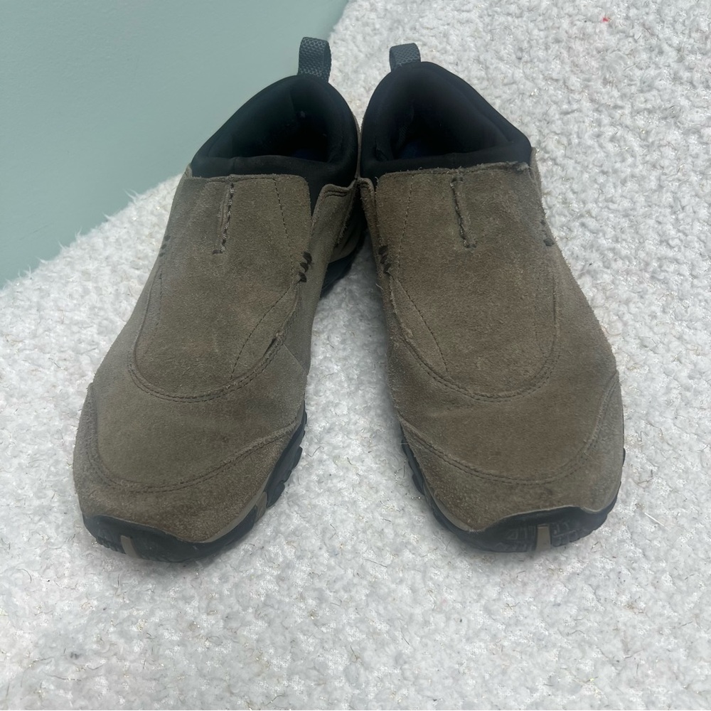 Merrell Men's Boulder Suede Slip-On Loafers Size 9 Hiking Gorpcore Used Comfy